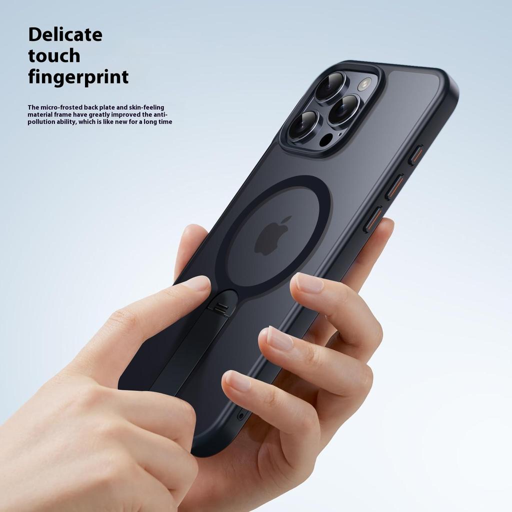 For iPhone 14 Pro Max Case Compatible with MagSafe Rotating Straight Kickstand TPU+PC Matte Phone Cover