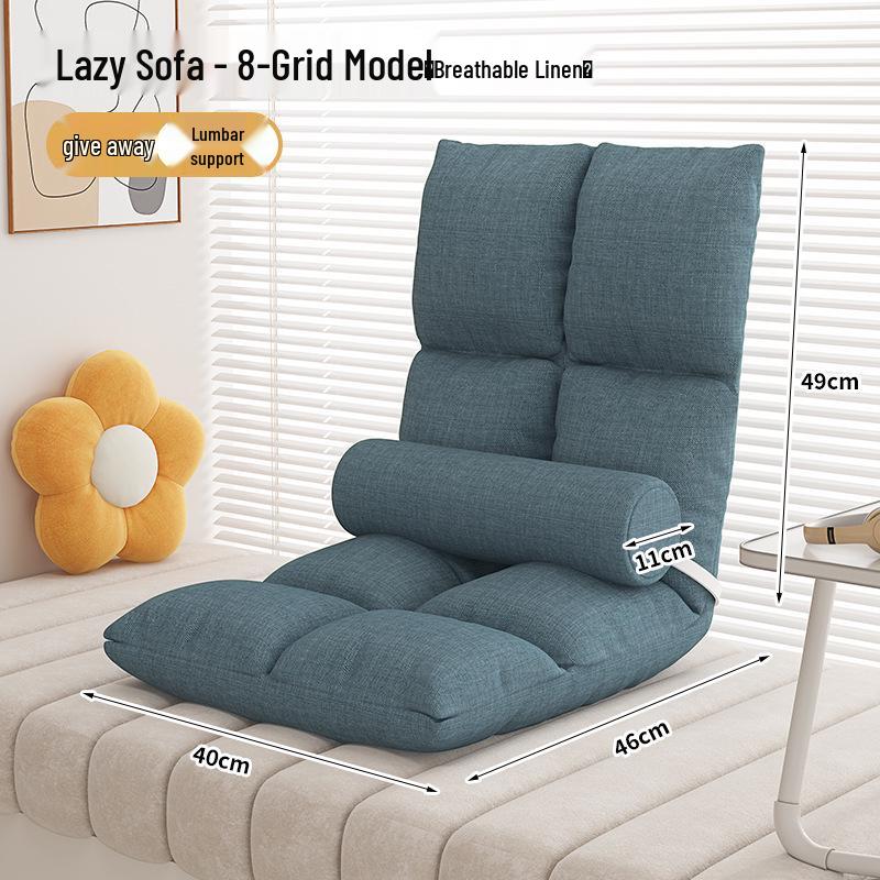 Lazy Tatami Folding Sofa Chair: Single Bed & Backrest for Dorms, Balconies, and Bedrooms