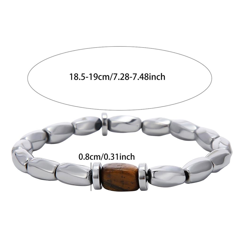 Handmade Retro Tigers Eye Beaded Bracelet Adjustable Wristchain Jewelry For Men Fashion Statement Accessories