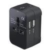 Universal Travel Ac Power Adapter With Dual Usb Ports Eu Us Uk Au Outlet Converter Socket Plug Global Conversion Charger