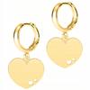Gold Earrings Hearts Little Hearts Plate Heart Little Heart Love Silver 925