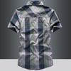 Sommartryckt Skjorta Herr Kortärmad Skjorta Slim Casual Skjorta