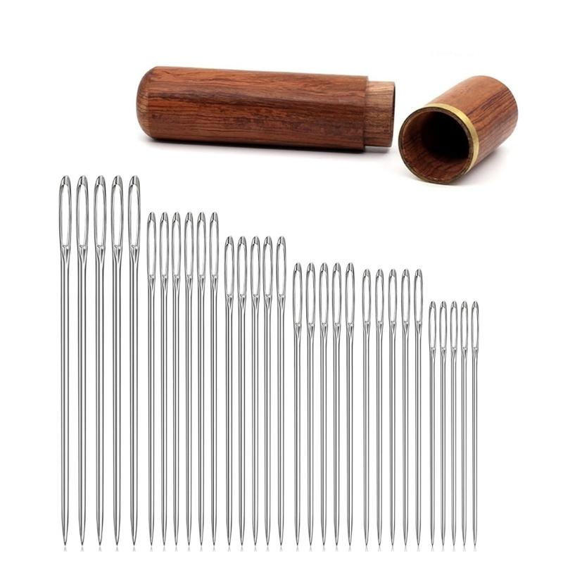 30 Pcs Knitting Needle Big Eye Hand Sewing Needle Large Eye Embroidery Needle Stitching Needle for Sewing