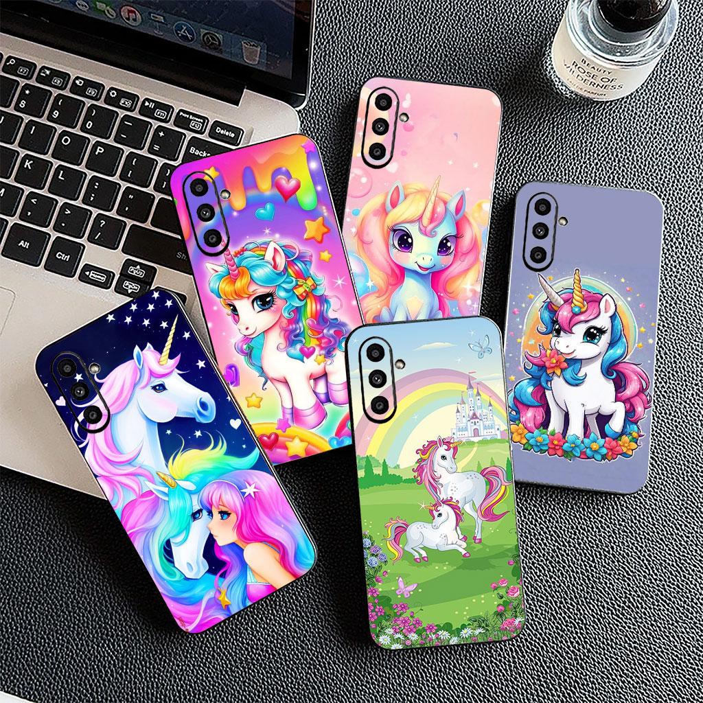 Comics Unicorn Horse Rainbow Phone Cover for Motorola Moto G55 G45 G75 G85 G13 Edge 50 30 Fusion 40 NEO Ultra Pro Soft Case