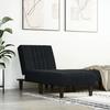 VidaXL Chaise Longue Black Velvet 352829