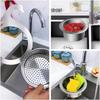 Cucina in Acciaio Inossidabile Scolapiatti a Forma di Cigno Cestello Raccogli Rifiuti da Lavello Cestello Filtro Scarico Frutta Verdura Scolapiatti Portaspugne Contenitore