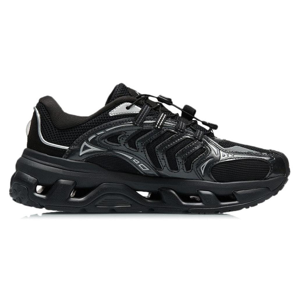 Li Ning Mountain Color Reflective Abrasion Resistant Breathable Low top Running Shoes Women's Black AGLR106-2