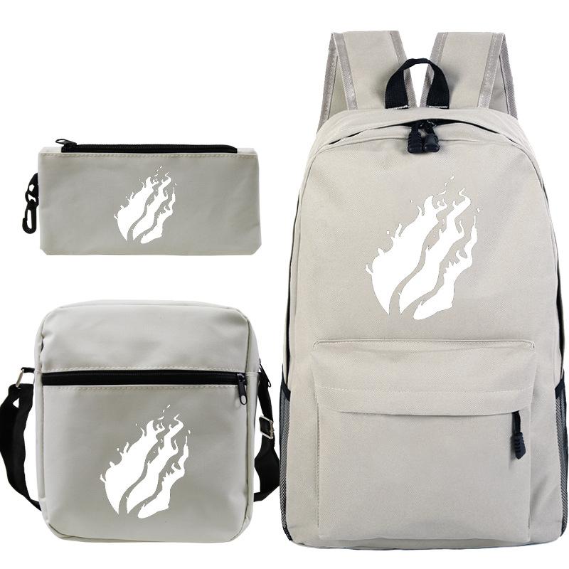 Backpack Casual Student Schoolbag Small Shoulder Bag Pencil Bag Three-piece Set