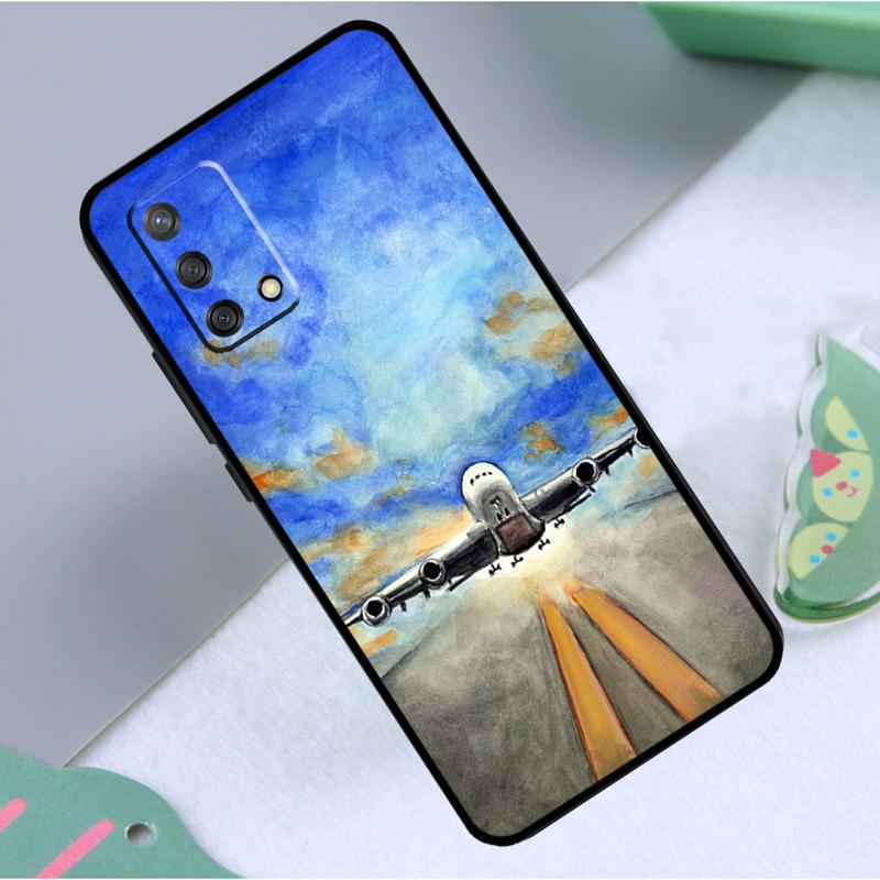 Airplane Pilot Epaulette For OPPO A53 2020 A5 A9 A31 A52 A72 A15 A16 A83 A91 A93 A54 A74 A94 Find X3 X5 Lite Case