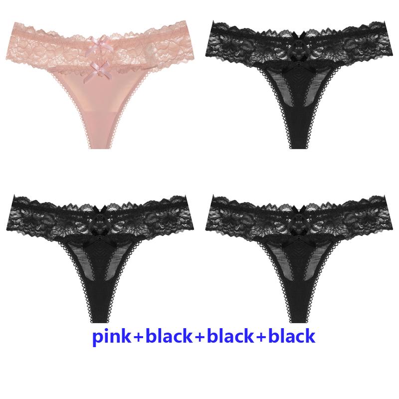 4Pcs/Lot Sexy Lace Panties Women Low-waist Briefs Female Hollow Out Underwear Intimates G String Ladies Lingerie Underpants