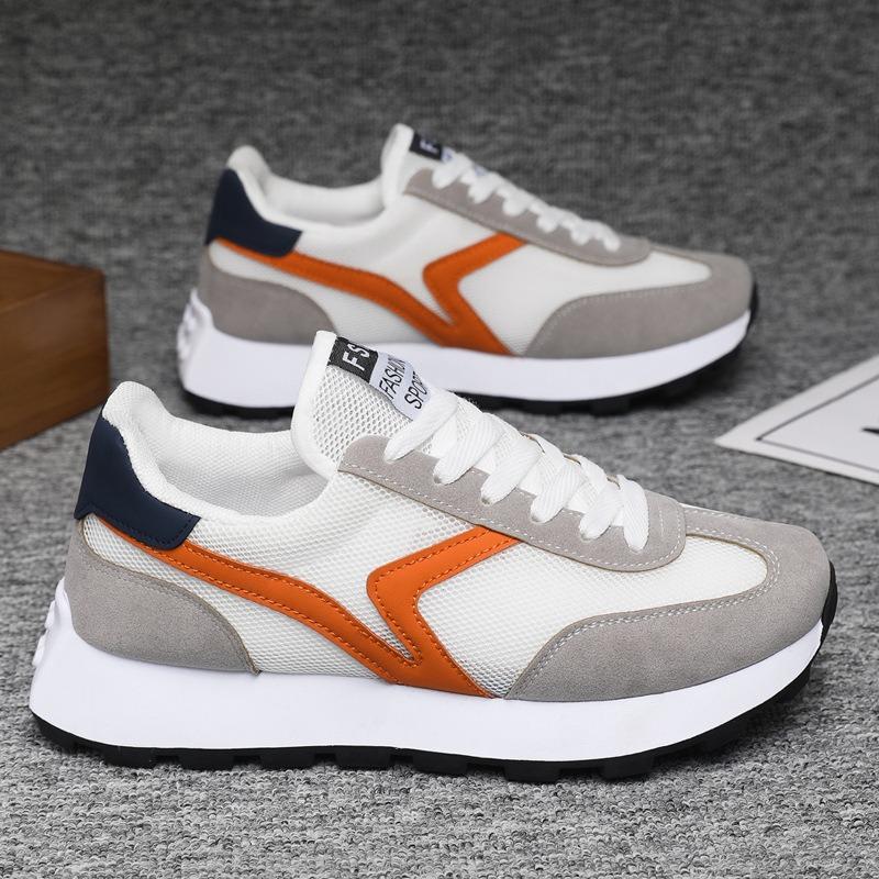 Couple sports men's casual shoes fly-woven breathable running women's shoes soft-soled mesh shoes