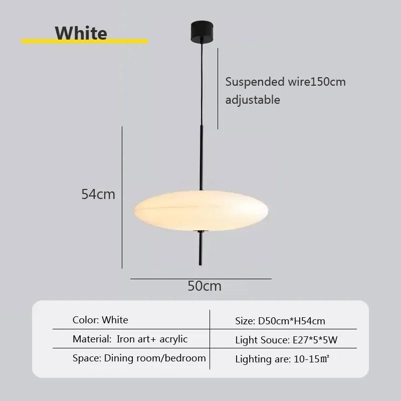 Nordic LED Pendant Light Black White Hanging Lamp For Dining Table Study Living Room Bedroom Coffee Bar Platform Decor Lighting
