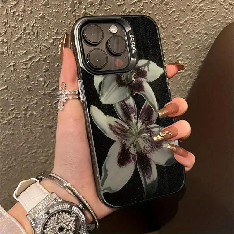 Oil Painting Lily Flower Pattern Phone Case For Xiaomi Redmi Note 14 13 12 11 Pro Plus 5G 12S 11S Redmi 13C 14C 13 12 4G Cover