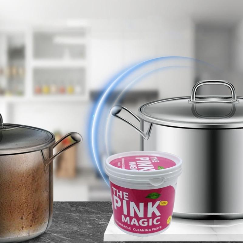 Bezpečný čistící krém z nerezové oceli Odstraňuje začernalé skvrny na hrncích, pánvích, kuchyňských površích, údržba nádobí