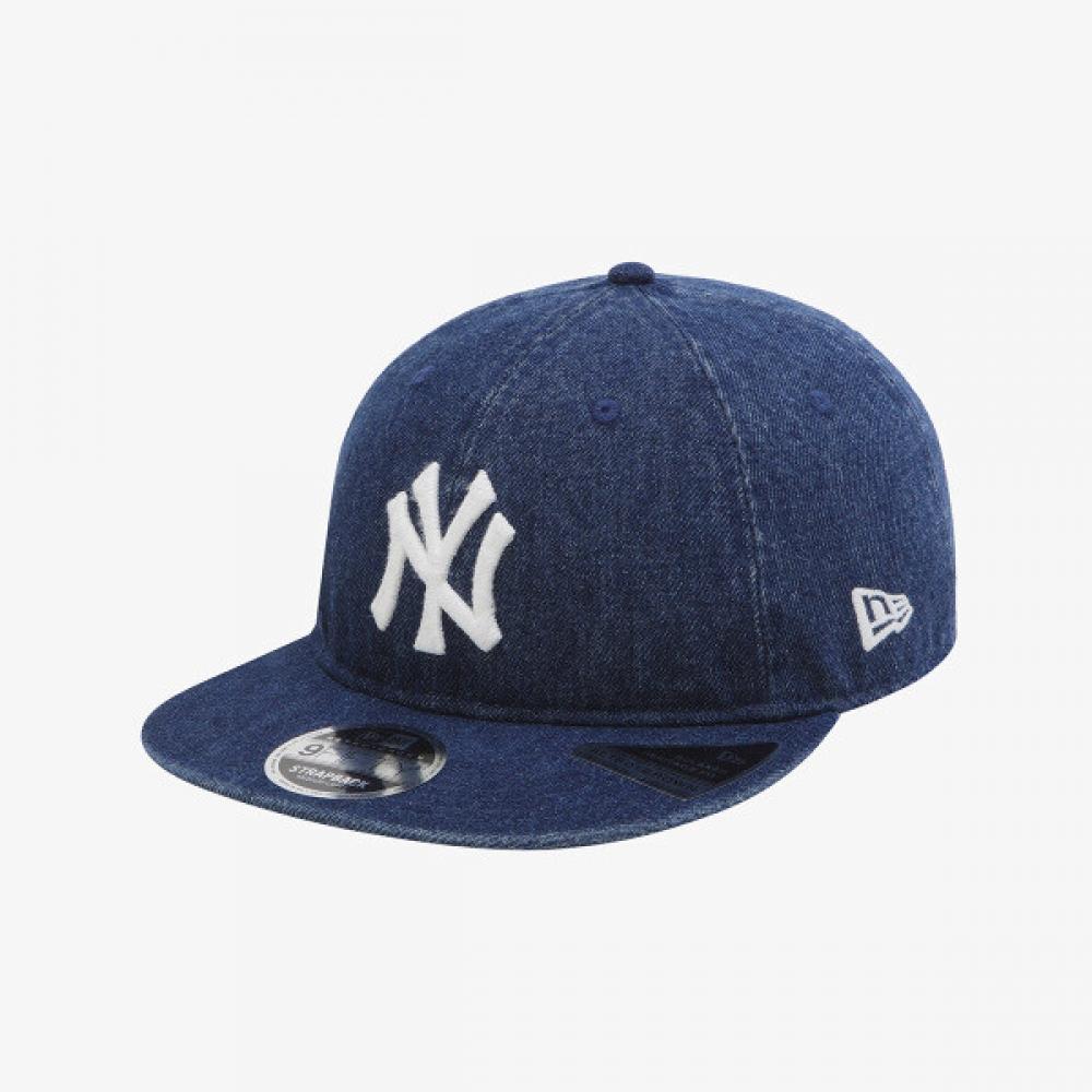 New Era Mlb New York Yankees Denim Basic Retro Crown Strapback Indigo 15131624 Blue/SM