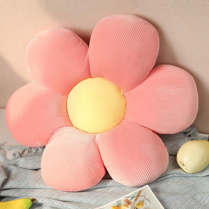 Fresh Colorful Daisy Flower Plush Pillow Toy Soft Cartoon Plant Stuffed Doll Chair Cushion Car Pillow Kids Lovers Birthday Gift