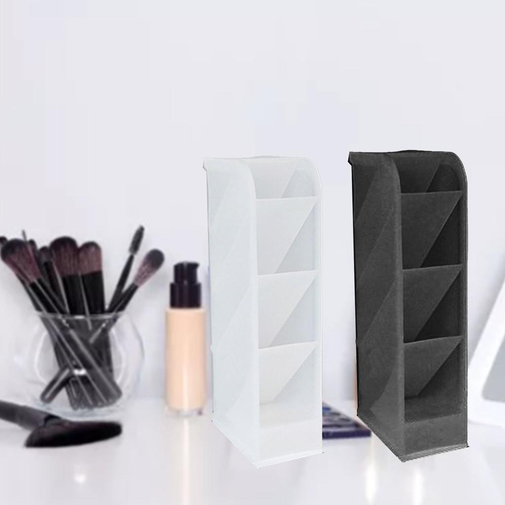 Desktop Aufbewahrungsregal 4 Fächer Transparentes Plastik Schräger Stifthalter für Wohnheim Student Transparent