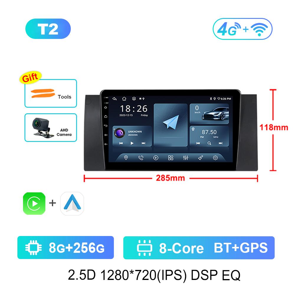 Carplay GPS Navigation for BMW E39 M5 1996 - 2003 DSP Stereo Car Radio Multimedia Player Android OS WiFi Head Unit