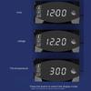 Multifunction 3 In 1 Waterproof IP67 DC 6V-30V Digital Time Clock Thermometer Voltmeter