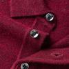 FAPAI Men's 100% Merino Wool Casual Polo Collar Sweater