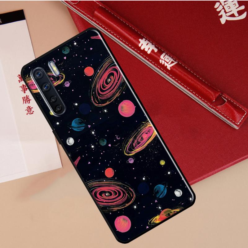 Outer Space Planet Stars Moon Case For Oppo A60 A98 A58 A78 A18 A38 A80 A40 A77 A57 A17 A74 A54 A94 A96 A76 A16 A15 A5 Pro