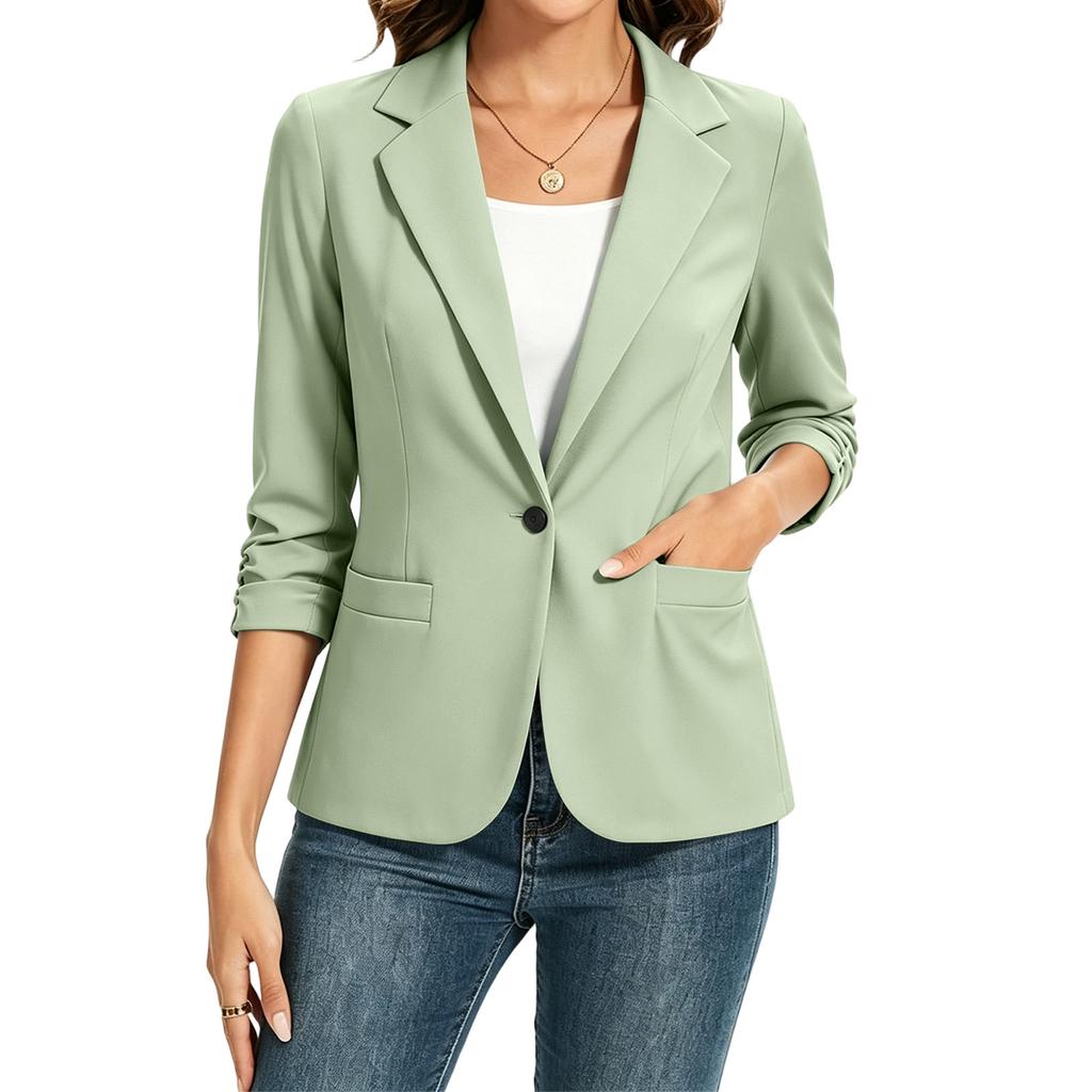 Women's Color Slim Fit Jacket for Business Casual Wear