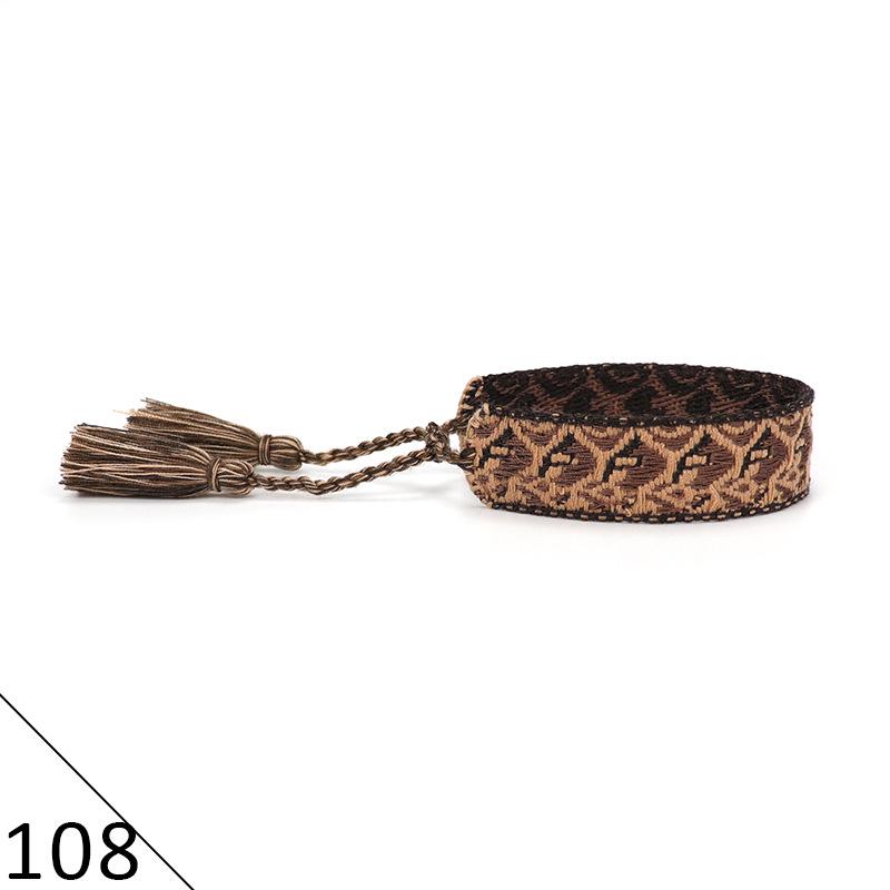 Ethnic Style Hand-Woven Polyester Tassel Bracelet