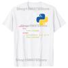 Funny Motivational Python programming T-shirts Men Women's Fashion Oversized Tshirt 100% Cotton Loose C++ Coder Computer T Shirt