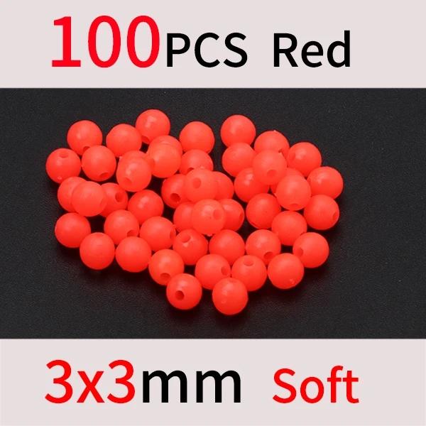 1 PAK Soft Glow Beads Luminous Orange Green White for Fishing Rig Treble Hook Egg Fly Tying UV Color Sabiki Ice Jig Fishing Accessory