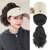 Golf Cap Shade Baseball Cap Wig Synthetic Adjustable Hat Wig Sun Cap Short Curly Ponytail  Travel