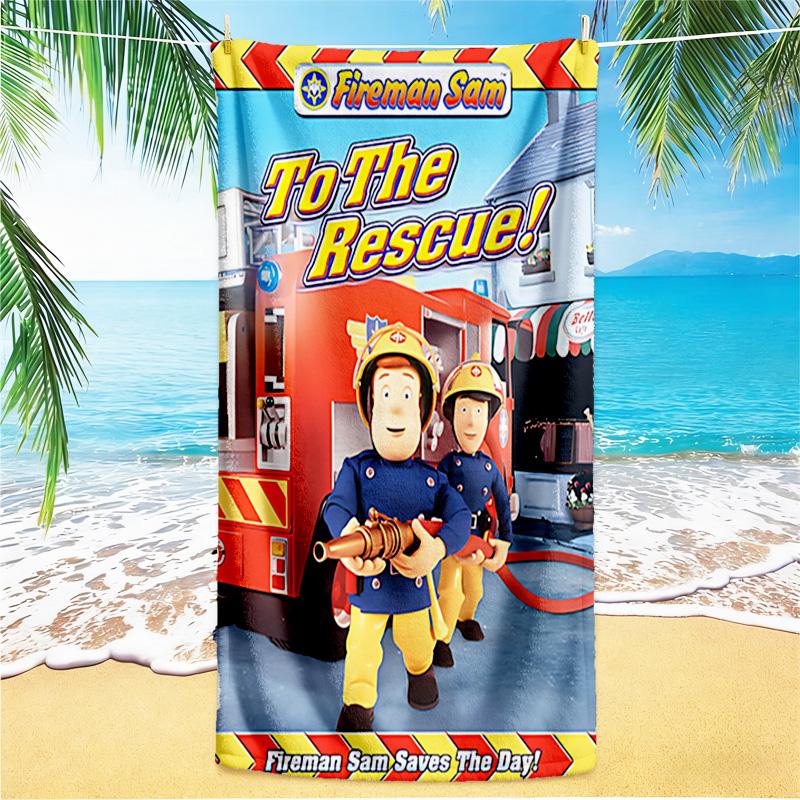 1pc Fire Brigade Adventure beach towel,quick drying absorbent beach towel,outdoor sports swimming beach towel,Soft and comfortable Y72838