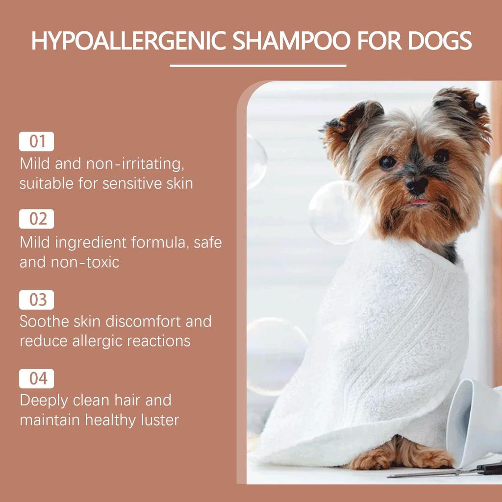 YEGBONG Canine Shampoo Pet Dog Hair Mild Cleansing Shampoo Moisturizing Smooth No Tangle