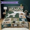 Poodle Pattern Bedding Uilt Set Uilt Cover Pillowcase Home Decoration Birthday Gift (1 * Duvet Cover + 2 * Pillowcase  Without Core)100