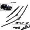 Opel Antara Front & Rear Windshield Wiper Blades Rubber Strip Set