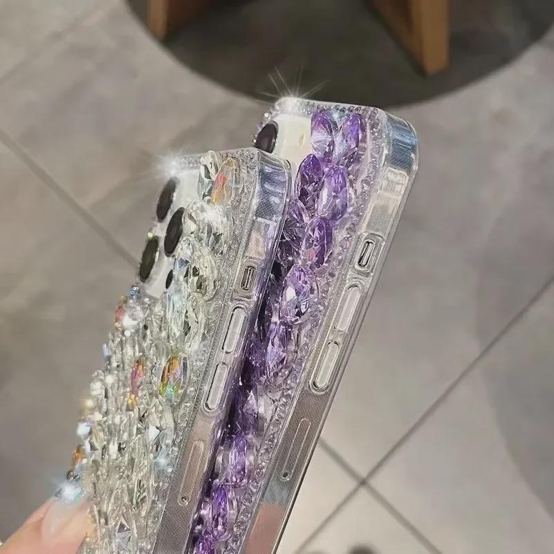 Luksus Rhinestone-deksel til Apple iPhone 11/12 Pro/13/14/15 - Full Diamond Anti-Fall Protection