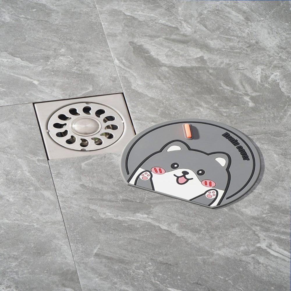 Cartoon Sewer Floor Drain Cover Anti Odor Anti-blocking Sewer Sealing Silicone Mat Anti-insect Deodorant Cover