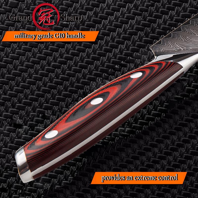 8'' Japanese Kitchen Knives 67 Layers Vg10 Damascus Steel Chef Knife Meat Vegetable Multi Cooking Tools Gift Box GRANDSHARP
