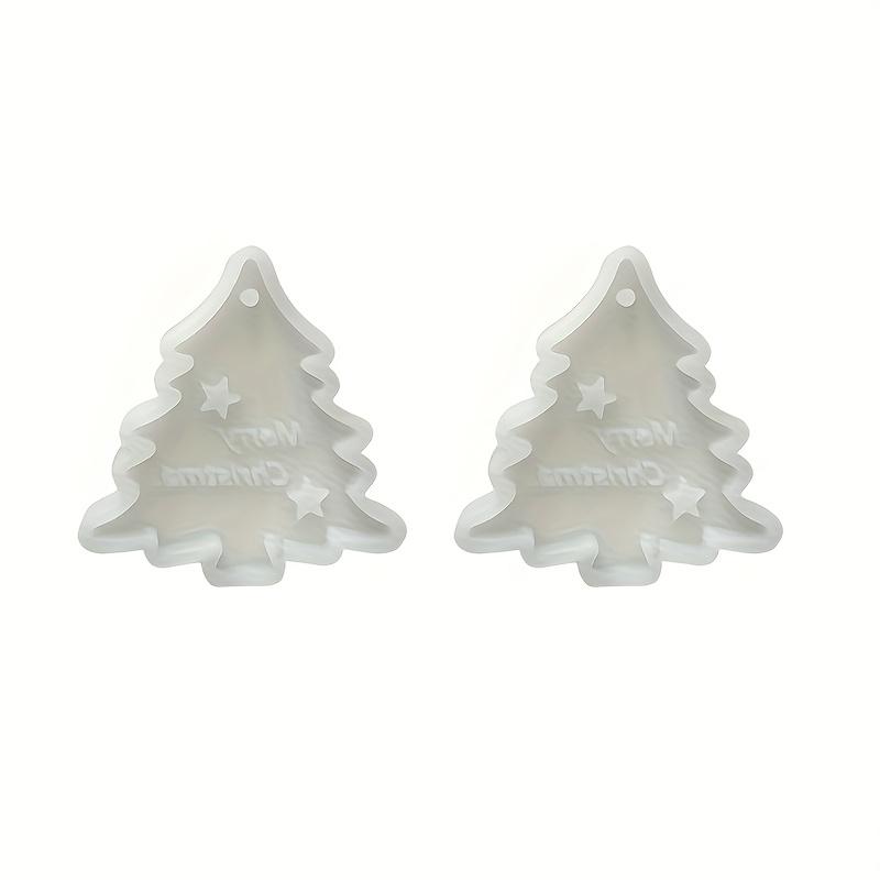 2pcs Christmas Snowflake Elk Silicone Mold, 3D Fondant Mold For DIY Pudding Chocolate Candy Dessert Supplies, Baking Supplies, Kitchen Items Clay Mold