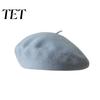 Herbstmode Accessoires Damen Französische Baskenmütze, Wollmischung Künstler Retro Warmes Geschenk für Sie Malerhut, Einfarbige Gemütliche Winter Weiche Textur Mütze
