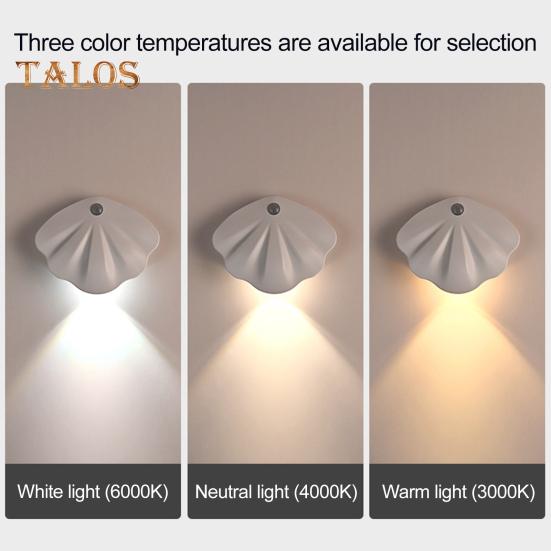 Motion Sensor Night Light Dimmable 3 Light Modes Auto On/Off Rechargeable Simple Installation Wireless Magnetic Wall Light
