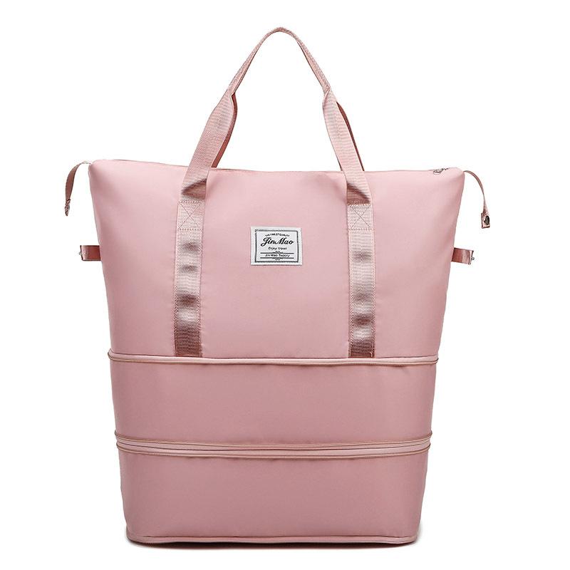 Double Layer Expansion Large Capacity Travel Bag Dry-wet Separation Handbag Lightweight Universal Outdoor Fitness Yoga Bag