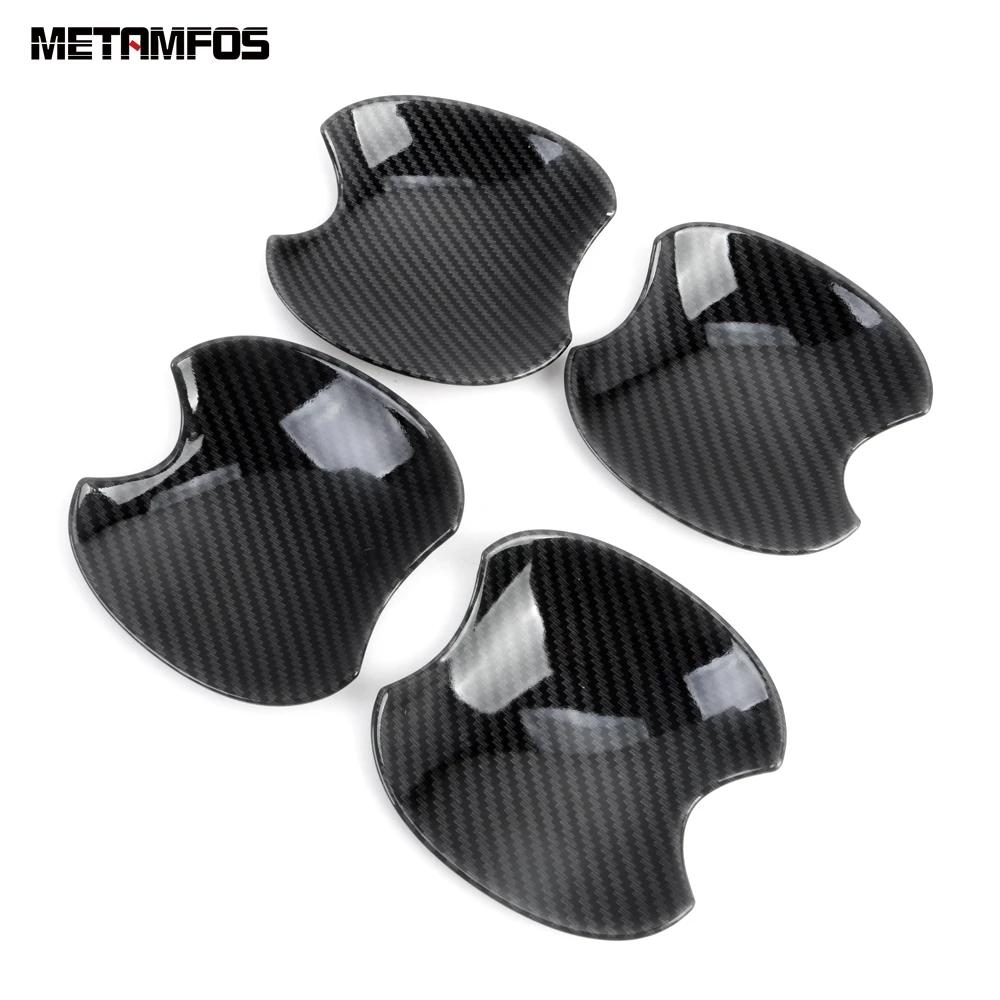 For Toyota Raize -2024 2025 Carbon Fiber Side Door Handle Bowl Cover Trim Protection Cap Exterior Accessories Car Styling