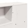 Headboard with Storage White 135 cm Solid Pine Wood