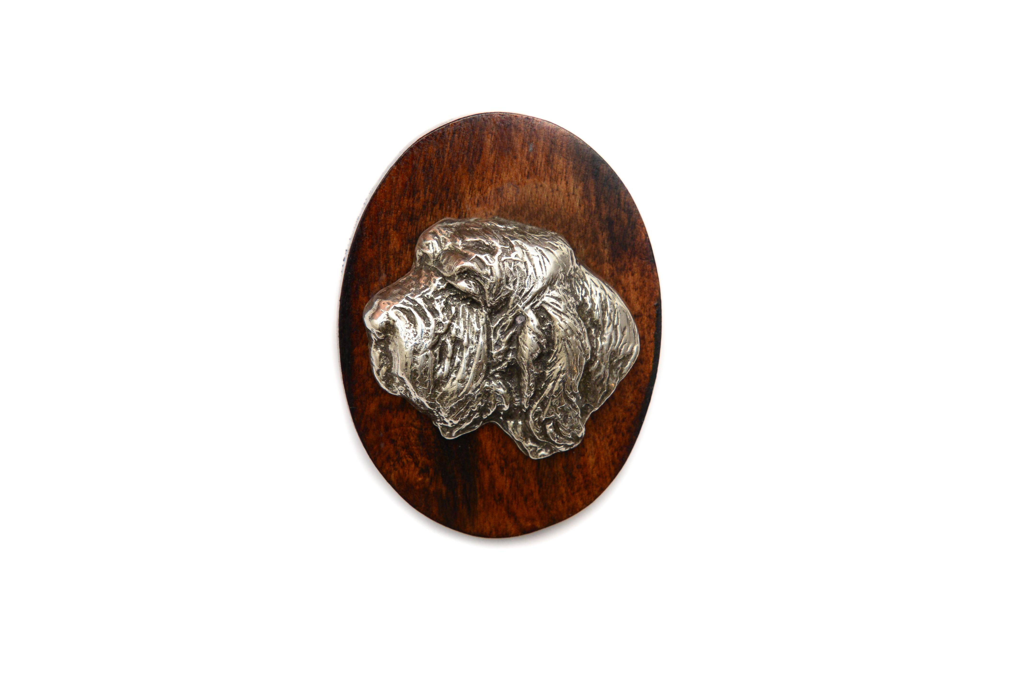 

Petit Basset Griffon Vendéen - Dog show brooch, starter number clip, dog pin by Art-Dog коричневий