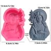 2D/3D Handheld Flower Goddess Woman Candle Silicone Mold Curling Flower Virgin Mary Resin Mold Female Gypsum Mold Home Decor