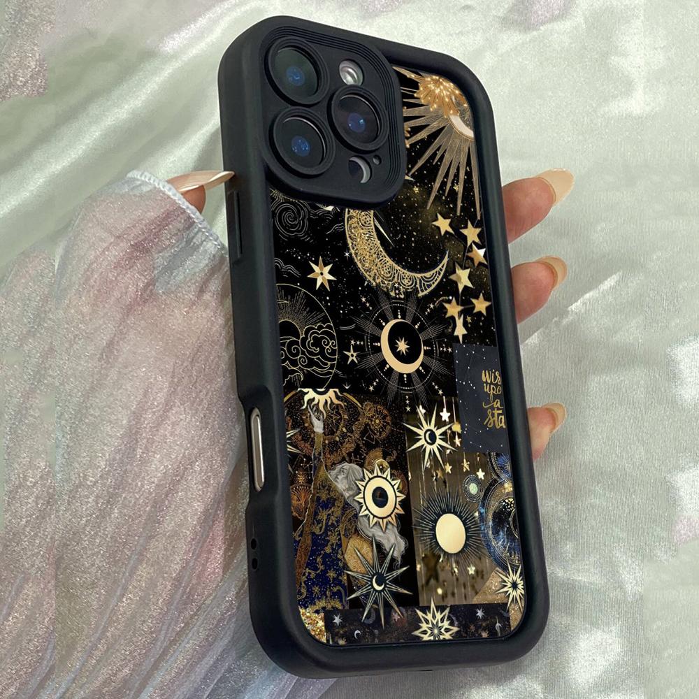 

JT502 Космос Солнце Луна и Звезды для iPhone 17 16 15 14 13 12 Pro Max Samsung S26 S25 Ultra A17 A07 A56 A16 A06 A05 Xiaomi 15T Redmi 15c 14C Мягкий Чехол for iPhone 5/5s чёрный