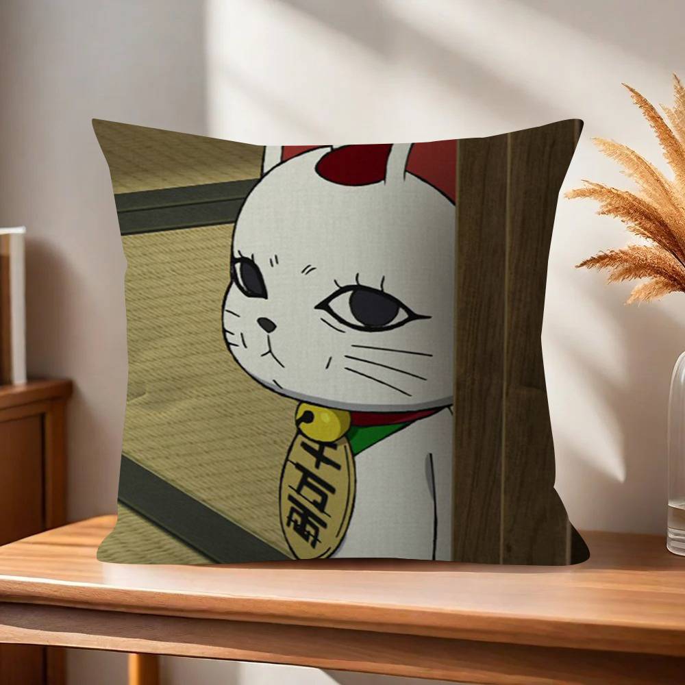 Anime TTurbo Granny Cat Cushion Cover Pillowcase Upholstery Sofa Throw Pillow Home Decor Pillowcas