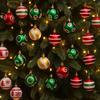 4/6cm Painted Christmas Ball Shatterproof Electroplated Christmas Baubles Colorful Plastic Christmas Hanging Ball