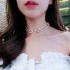 Super Beautiful Versatile Necklace Women's Lace Clavicle Chain Korean Version Neck Jewelry Neck Strap Collar Neck Simple Student Necklace