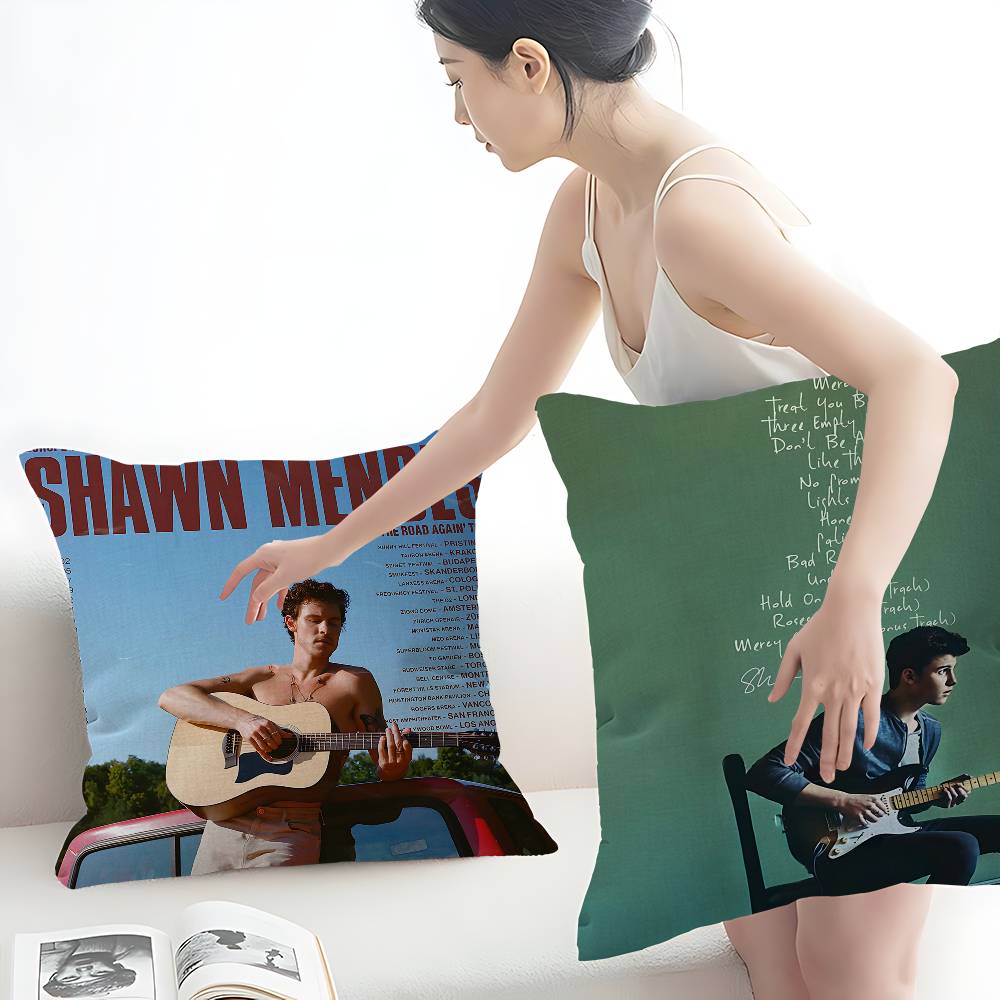 S-Shawn Mendes SINGER Kuddfodral Design Kuddfodral Dekor Högtidsdekorati